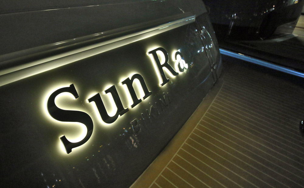 Sun Ra LED yacht name