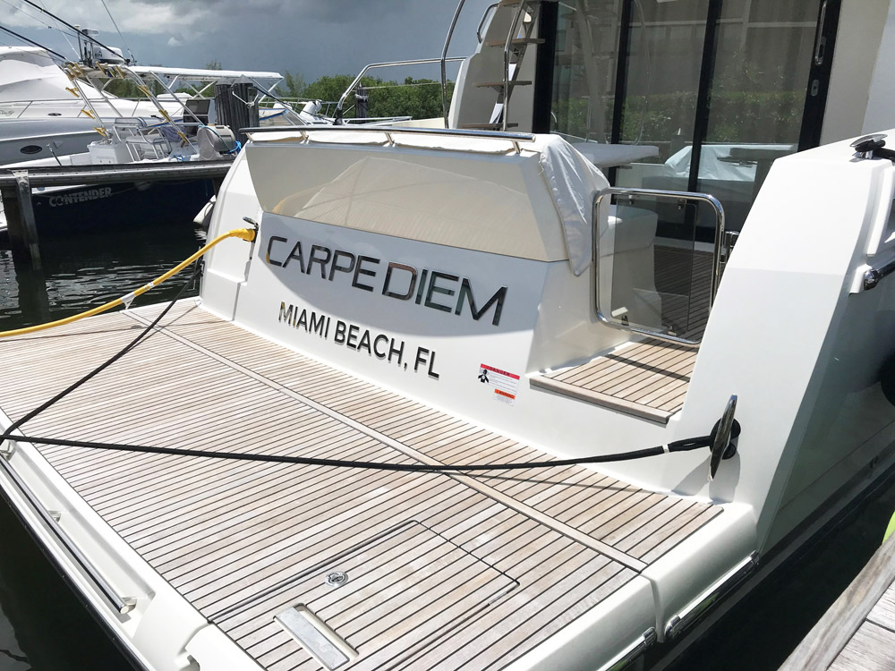 Carpe Diem Yacht Name Stainless steel