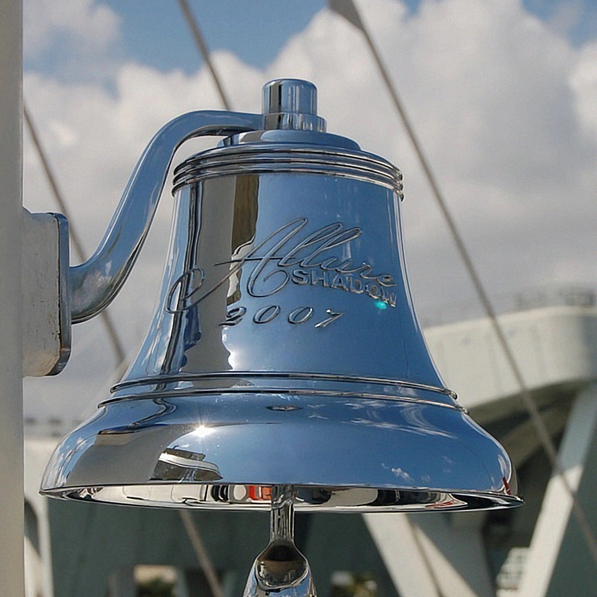 custom engraved stainless steel ship's bell