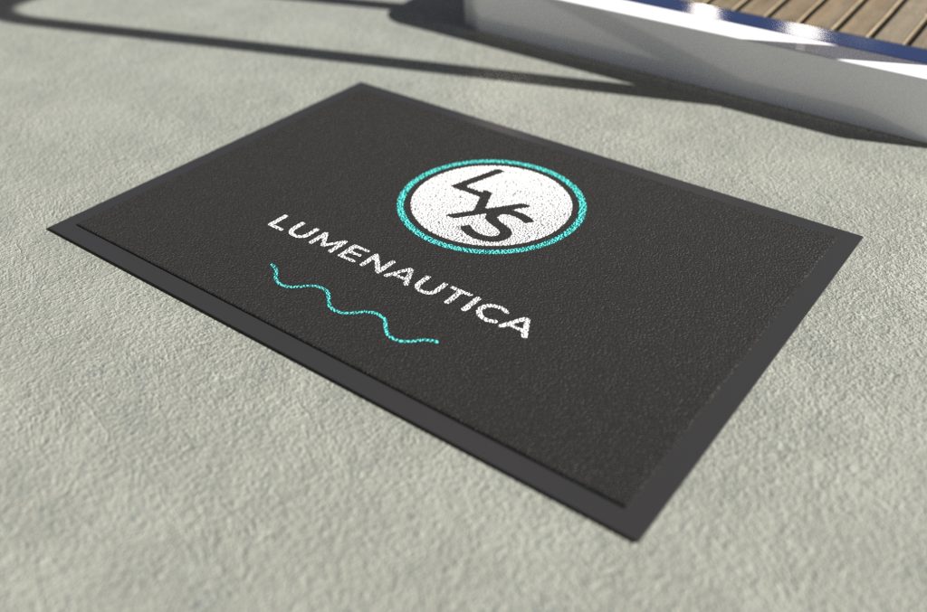 A bespoke boat mat for a superyacht from Lumenautica