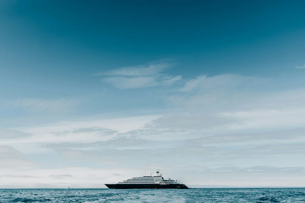 Explorer yacht cruising in Antarctica